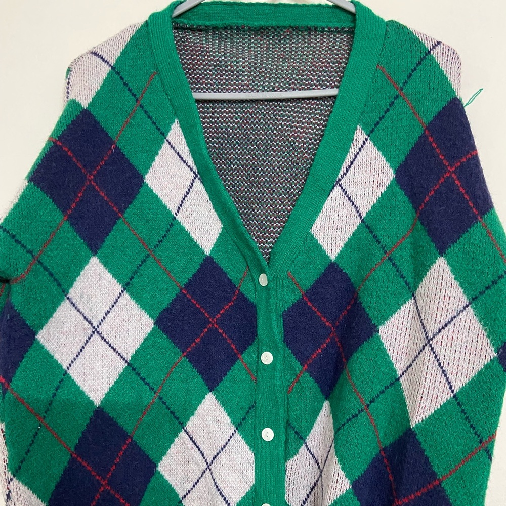green plaid sweater - Picture 3 of 3